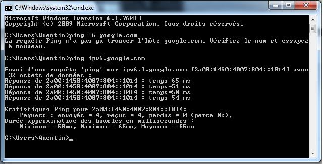 SFR test IPv6