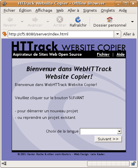 aspirateur site web httrack