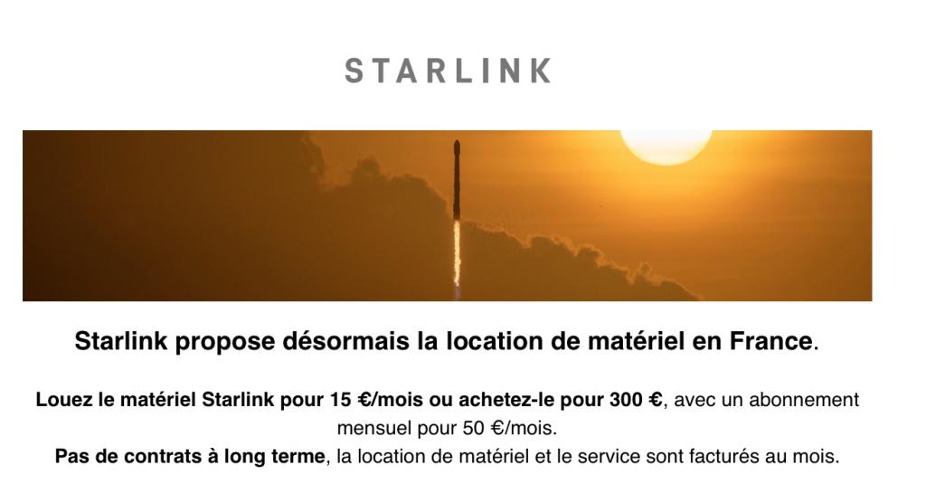 Starlink - débits et retours d'expérience